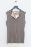 SWAYING/KNIT double-sided slim cardigan vest SW24SS1T48 marl